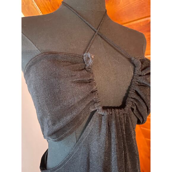 Runaway The Label Jodi Midi Cutour Black Dress sz L - Picture 8 of 8